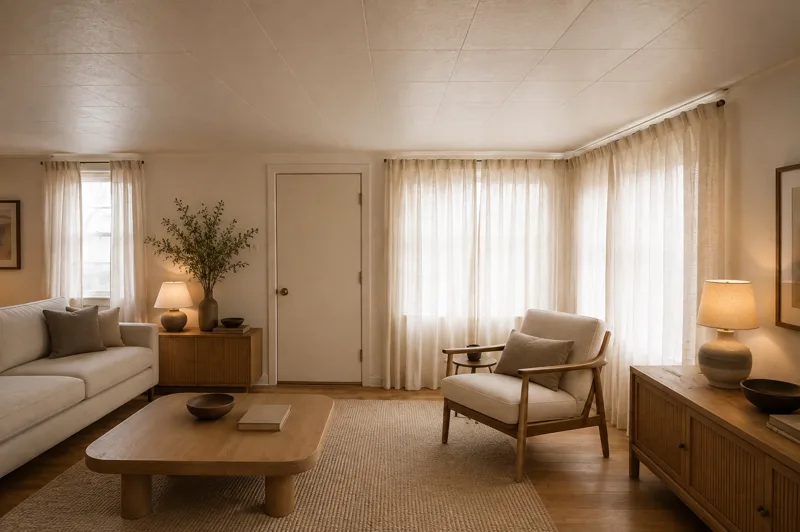 Din aglomerare, un living luminos — Concept